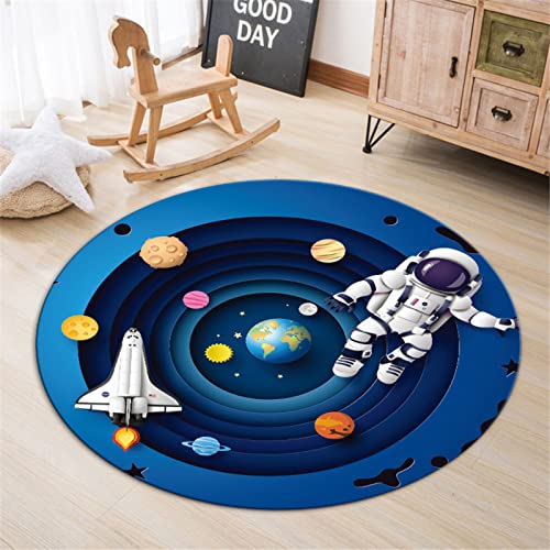SRTJURFG Runden Teppiche Weich Groß rutschfest Waschbar Teppich Cartoon-Weltraum-Astronaut für Wohnzimmer Kinderteppiche Flauschige Runden Groß Schutzmatten ø 120CM SRTJURFG Runden Teppiche Weich Groß rutschfest Waschbar Teppich Cartoon-Weltraum-Astronaut für Wohnzimmer Kinderteppiche Flauschige Runden Groß Schutzmatten ø 120CM von Rururug