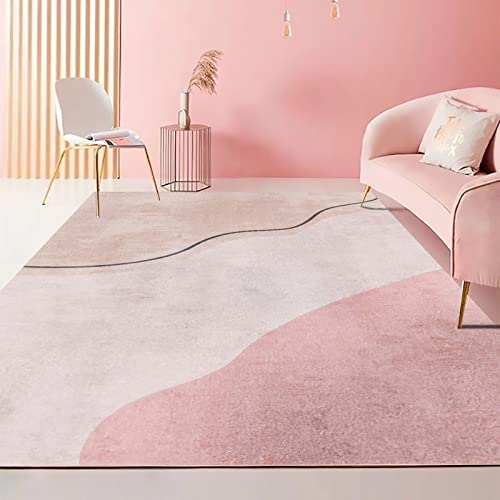 Rururug Designer Teppich Moderner große Wohnzimmer Teppich Flur Schlafzimmer Hauptdekoration Anti Rutsch Teppich Rosa 160 x 200 cm von Rururug