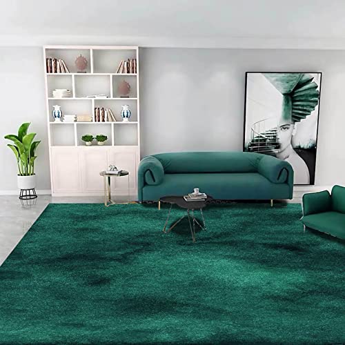 Rururug Moderne Teppiche Kurzflor Teppich Verwendet für die Bodendekoration von Schlafzimmer Wohnzimmer Flur Smaragdgrün 120 x 160 cm von Rururug