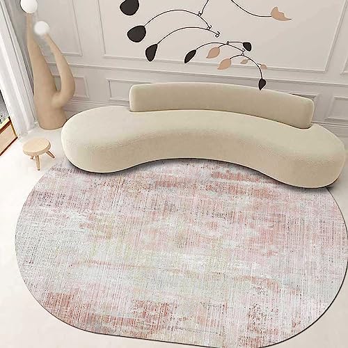 Rururug Moderne Wohnzimmer Teppiche Schlafzimmer Teppich Soft Touch Large Area Teppiche Abstrakte Tinte und Waschung in Rosa und Grau, 130 x 180 cm von Rururug