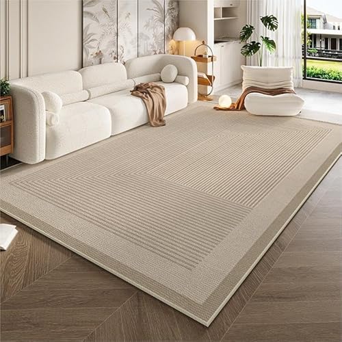 Rururug Teppich Große Wohnzimmer Schlafzimmer Teppiche Moderne Teppiche Geeignet für Wohnkultur Abstrakte Geometrische Linien Braun 80 x 160 cm von Rururug