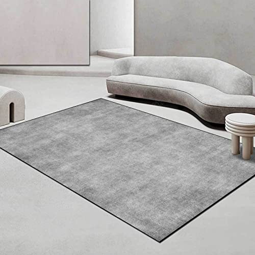 Rururug Teppich Rechteckig Flur Weich Kurzflor Flurläufer rutschfest Waschbar Teppichläufer Lange Teppiche Korridor，hellgrau, einfarbig Rectangular 100 x 160 cm von Rururug