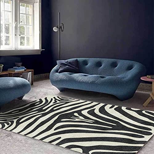 Wohnzimmer Teppich groß rutschfest Schlafzimmer Küche Teppich Schwarzes sexy Animal-Print-Design Modern Designer Kurzflor Teppich 200 x 250 cm von Rururug