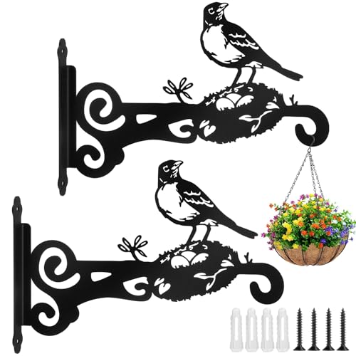 Ruryxel 2 Stück Blumenampel Halterung, Metall Wandhaken Blumenampel, Wandhalterung Blumenampel 25cm, Pflanzenhalterung Blumenampelhalter für Pflanzer, Vogelhäuschen, Wandleuchter, Windspiele,Garten Ruryxel 2 Stück Blumenampel Halterung, Metall Wandhaken Blumenampel, Wandhalterung Blumenampel 25cm, Pflanzenhalterung Blumenampelhalter für Pflanzer, Vogelhäuschen, Wandleuchter, Windspiele,Garten von Ruryxel