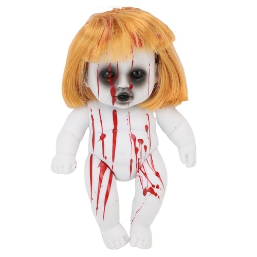 Rushbom Halloween Gruselige Puppe, Gruselige Blutige Spukpuppe, Horrorpuppe Prop 3D Dekorative Hängeverzierungen für Feiertagspartyhaus Wanddekoration Rushbom Halloween Gruselige Puppe, Gruselige Blutige Spukpuppe, Horrorpuppe Prop 3D Dekorative Hängeverzierungen für Feiertagspartyhaus Wanddekoration von Rushbom