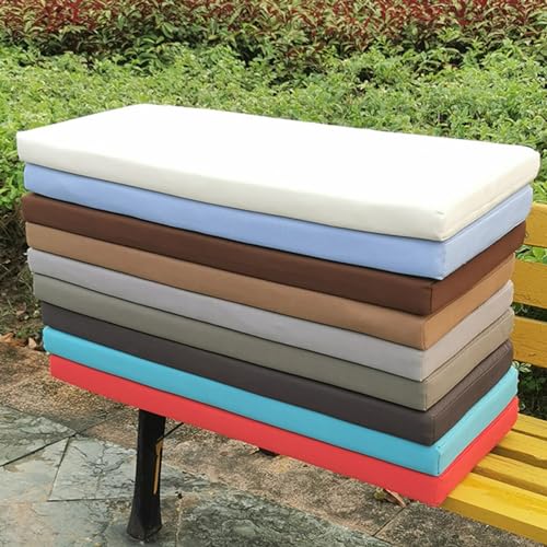 Rusopobe Outdoor/Indoor Bankkissen, wasserdichte Terrassenbankauflage Garten Langstuhlkissen 40D Sofa Sitzauflage mit hoher Dichte für Gartenliege, Strandkorb, Sofa(B,100 * 40cm) von Rusopobe