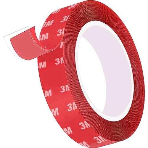 Doppelseitiges Klebeband Extra Stark Transparent, Doppelseitiges Klebeband Wasserfest 2,5cm x 5m, Wiederverwendbares Multifunktionales Doppelseitiges Klebeband Ablösbar von Rusoz