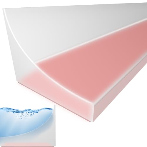 Rusoz Schwallschutzleiste Dusche, 1.5M Silikon Duschleiste Wasserdichte Silikonstreifen Trennung von Nass und Trocken für Rahmenlose Duschtür(Transparent) von Rusoz