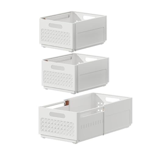 Ruspela Aufbewahrungsboxen Set mit 3 faltbaren Kleiderschrank-Aufbewahrungsorganisatoren, einziehbare Aufbewahrungskörbe, stapelbare Schubladen-Organizer für Zuhause, Büro, Schlafzimmer, Küche, Ruspela Aufbewahrungsboxen Set mit 3 faltbaren Kleiderschrank-Aufbewahrungsorganisatoren, einziehbare Aufbewahrungskörbe, stapelbare Schubladen-Organizer für Zuhause, Büro, Schlafzimmer, Küche, von Ruspela