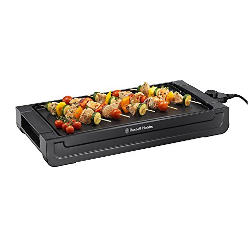 Russell Hobbs Grill [Teppanyaki Tischgrill] Fiesta (45x25cm, herausnehmbare & antihaftbeschichtete Grillplatte, variable Temperatureinstellung, Fettauffangschale, 2400W) Elektrogrill 22550-56 von Russell Hobbs