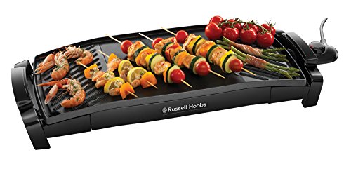 Russell Hobbs Teppan-Yaki Tischgrill, 55 x 27 cm große herausnehmbare, antihaftbeschichtete Teppanyaki Grillplatte, einstellbares Thermostat, Fettauffangschalen, 2200W, Elektrogrill MaxiCook 22940-56 von Russell Hobbs