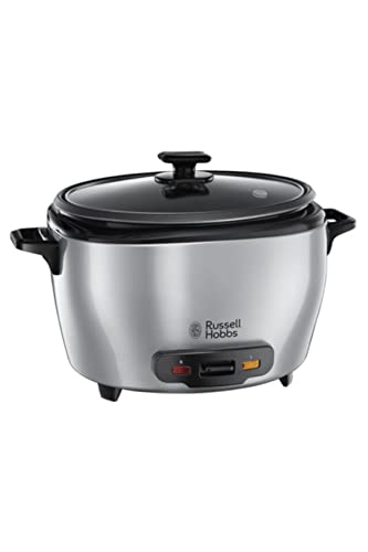 Russell Hobbs Reiskocher [XL] 2,5l inkl. Dampfgarer-Einsatz MaxiCook (Warmhaltefunktion, antihaftbeschichteter Gartopf, Reislöffel & Messbecher, Schongarer für Gemüse & Fisch etc) 23570-56 von Russell Hobbs