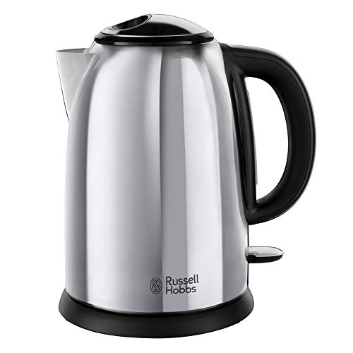 Russell Hobbs Wasserkocher [1,7l, 2400W] Victory Edelstahl poliert (Schnellkochfunktion, herausnehmbarer Kalkfilter, optimierte Ausgusstülle, entnehmbare Füllmengenmarkierung) Teekocher 23930-70 von Russell Hobbs