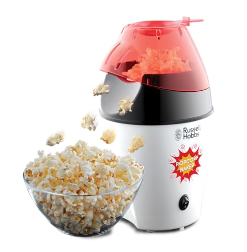 Russell Hobbs Popcornmaschine [Testsieger] Fiesta (Heißluft Popcorn Maker, ohne Fett & Öl, inkl. Mais Messlöffel, BPA-frei, 1290W) 24630-56 von Russell Hobbs