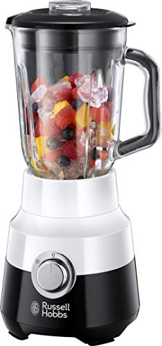 Russell Hobbs Glas-Standmixer Horizon, 22.000 U/min, 0.9 PS-Motor, Impuls-/Ice-Crush-Funktion, 1.5l Glasbehälter, Edelstahlmesser, Mixer, elektrischer Zerkleinerer, Smoothie-Maker 24721-56 von Russell Hobbs