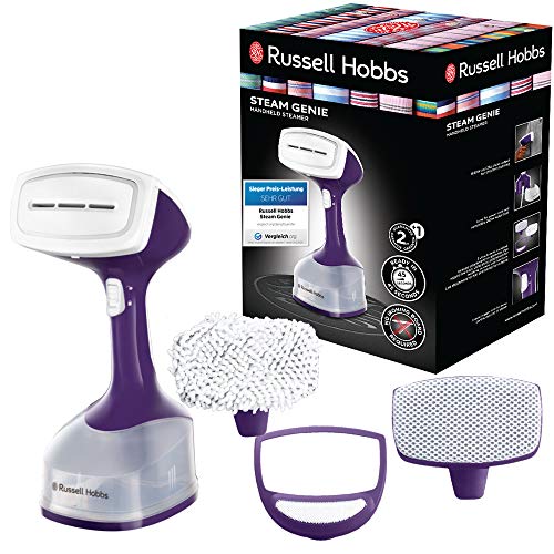 Russell Hobbs Dampfglätter [Testsieger] Bügeleisen Multi Steam Genie (1650W, 25g/min Dampf, 260ml, schnellaufheizend, inkl. 3 Aufsätze: Kleidung, Vorhänge, Polstermöbel) Dampfbügeleisen 25600-56 von Russell Hobbs