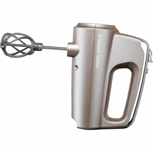 Russell Hobbs Handmixer [Handrührgerät inkl Aufbewahrungsbox für Zubehör] Swirl Quartz (4 Geschwindigkeitsstufen + Turbofunktion, 2 Helix-Rührbesen aus glasfaserverstärktem Nylon, 2 Knethaken)25892-56 von Russell Hobbs