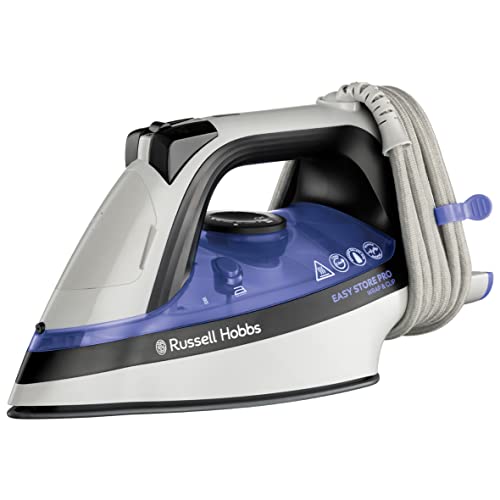 Russell Hobbs Dampfbügeleisen [platzsparende Kabelaufbewahrung] Bügeleisen Wrap & Clip (2400W, 180 g Extra-Dampfstoß, 320ml Wassertank,Keramik-Bügelsohle, Selbstreinigungsfunktion)26730-56 von Russell Hobbs
