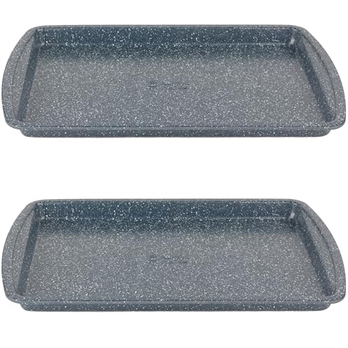 Russell Hobbs COMBO 2er-Pack Backblech 38cm Backform, Ofenblech, Kuchenform, Antihaftbeschichtung, Fleischbräter, Gemüse-/ Keks-Backblech, Kohlenstoffstahl, Ofenfest bis 220°C, Nightfall Stone, Blau Russell Hobbs COMBO 2er-Pack Backblech 38cm Backform, Ofenblech, Kuchenform, Antihaftbeschichtung, Fleischbräter, Gemüse-/ Keks-Backblech, Kohlenstoffstahl, Ofenfest bis 220°C, Nightfall Stone, Blau von Russell Hobbs