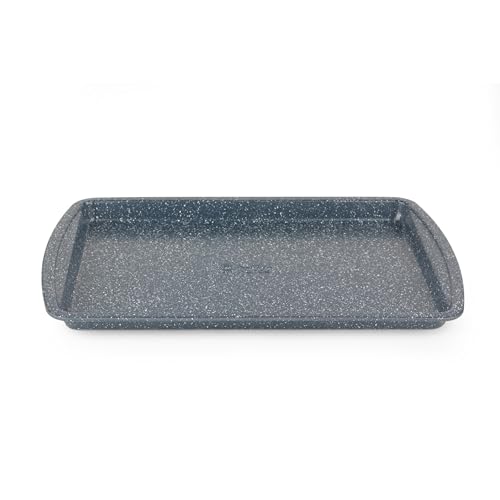 Russell Hobbs COMBO-8615A Nightfall Stone 38 cm Backblech Set - 3er Set Antihaft-Ofenblech Backofenfest bis 220°C Backblech für Kekse, Plätzchen & Pommes Frites, Karbonstahl Bakeware, PFOA frei, blau von Russell Hobbs