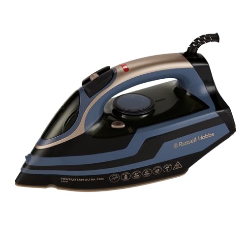 Russell Hobbs Dampfbügeleisen [3100W, 210g Extra-Dampfstoß] Powersteam Ultra Pro​ (Keramik-Quarzsohle,Selbstreinigung,Sprühfunktion,Antikalk&Tropfstopp,70 g/min Variabler Dampf) Bügeleisen 28630-56 von Russell Hobbs