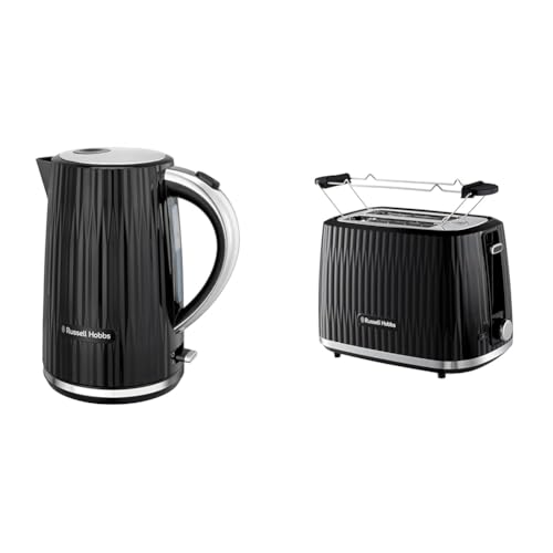 Russell Hobbs Eden Schwarz Frühstücksset: Wasserkocher 27361-70 + Toaster 27371-56 von Russell Hobbs