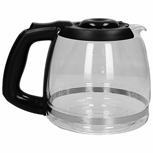 Russell Hobbs Ersatzglaskanne [für Kaffeemaschine Grind&Brew Chester / Victory 22000-56] Kaffeekanne Glas für Filterkaffeemaschine 200080, Schwarz / Weis von Russell Hobbs