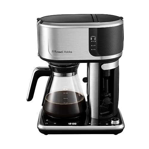 Russell Hobbs Kaffeemaschine [Barista: Brühstärkeneinstellung, Cold Brew-Funktion, Milchaufschäumer] Attentiv - Digitale Touch-Bedienfläche (programmierbarer Timer) Filterkaffeemaschine 26230-56 von Russell Hobbs