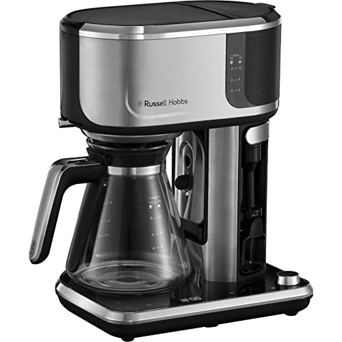 Russell Hobbs Kaffeemaschine [Barista: Brühstärkeneinstellung, Cold Brew-Funktion, Milchaufschäumer] Attentiv - Digitale Touch-Bedienfläche (programmierbarer Timer) Filterkaffeemaschine 26230-56 von Russell Hobbs
