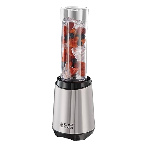 Russell Hobbs Mixer - Standmixer & Smoothie Maker to go [23.500 U/min Power-Motor] inkl. 1x Mixbehälter 600ml (BPA-frei, spülmaschinen- & bruchfest inkl. Deckel) Zerkleinerer, Edelstahl, 23472-56 von Russell Hobbs