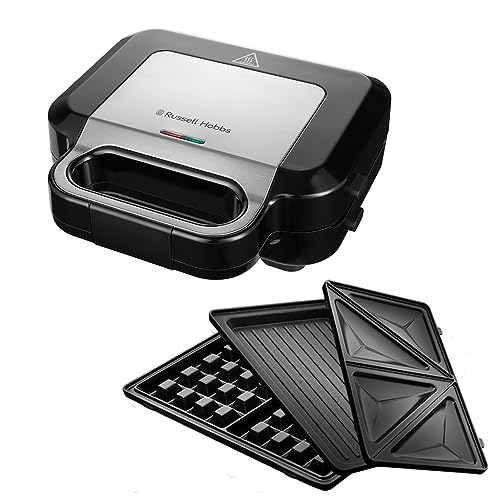 Russell Hobbs Multifunktionsgerät 3-in-1 [Sandwichmaker, Waffeleisen, Kontaktgrill] Creations (spülmaschinengeeignete, antihaftbeschichtete & extra tiefe Platten, BPA frei) 26810-56 von Russell Hobbs