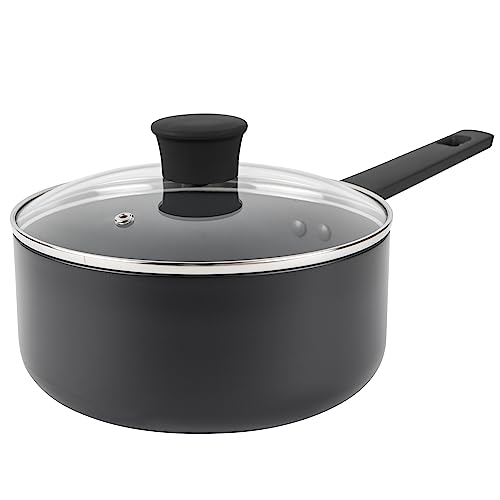 Russell Hobbs RH02841EU7 20 cm Antihaft-Saucepan – Induktionstopf, Tempered Glassdeckel & Dampfaustritt, Hochleistung, einfach-reinigen, kein Öl, Soft-Touch-Griff, 5 Jahre Garantie, Shield-Kollektion von Russell Hobbs