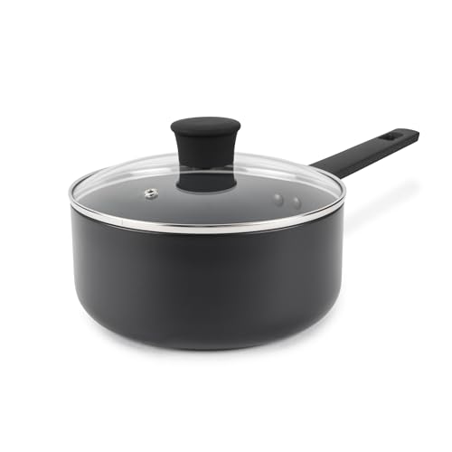 Russell Hobbs RH02841EU7 20 cm Antihaft-Saucepan – Induktionstopf, Tempered Glassdeckel & Dampfaustritt, Hochleistung, einfach-reinigen, kein Öl, Soft-Touch-Griff, 5 Jahre Garantie, Shield-Kollektion von Russell Hobbs