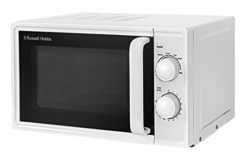 Russell Hobbs RHM1725 Kleine Mikrowelle, manuelle Texturen, 700 W, mit 5 Leistungsstufen und 30-Minuten-Timer, Auftaufunktion und einfache Reinigung, 17 l, Weiß von Russell Hobbs