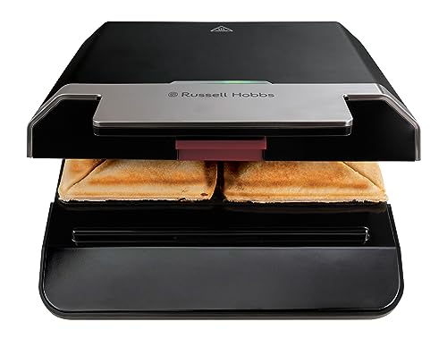 Russell Hobbs Sandwichmaker [langlebige antihaftbeschichtete Platten] Sandwichtoaster Easy Clean (schnelles Aufheizen, BPA frei, einfache Reinigung, platzsparende Aufbewahrung) 26800-56 von Russell Hobbs