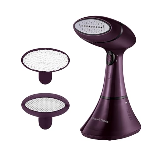 Russell Hobbs Dampfglätter [2 farbliche Dampfstufen: 32g/min + 20g/min] Colour Control (1800W, schnellaufheizend, Keramiksohle, inkl. 2 Aufsätze: feine Stoffe&Polstermöbel) Reisebügeleisen 27410-56 von Russell Hobbs