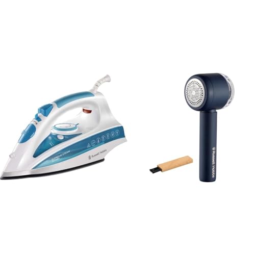 Russell Hobbs Wäschepflege-Set: Dampfbügeleisen [2600W, 210 g Extra-Dampfstoß] 20562-56 + Fusselentferner [Leicht & Kompakt] Revive 27660-56 von Russell Hobbs