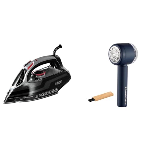 Russell Hobbs Wäschepflege-Set: Dampfbügeleisen [3100W, 210 g Extra-Dampfstoß] Bügeleisen Power 20630-56 + Fusselentferner [Leicht & Kompakt] Revive 27660-56 von Russell Hobbs