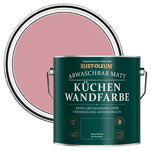 Rust-Oleum Abwaschbare Küchenwandfarbe in mattem Finish -Altrosa 2.5L von Rust-Oleum