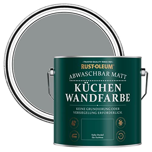 Rust-Oleum Abwaschbare Küchenwandfarbe in mattem Finish -Anthrazit 2.5L von Rust-Oleum