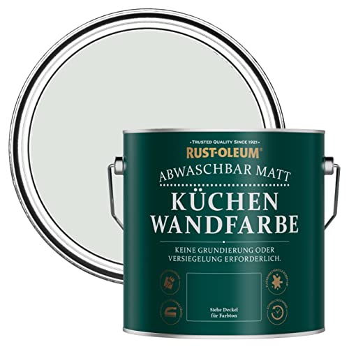 Rust-Oleum Abwaschbare Küchenwandfarbe in mattem Finish -Bibliothek Grau 2.5L von Rust-Oleum