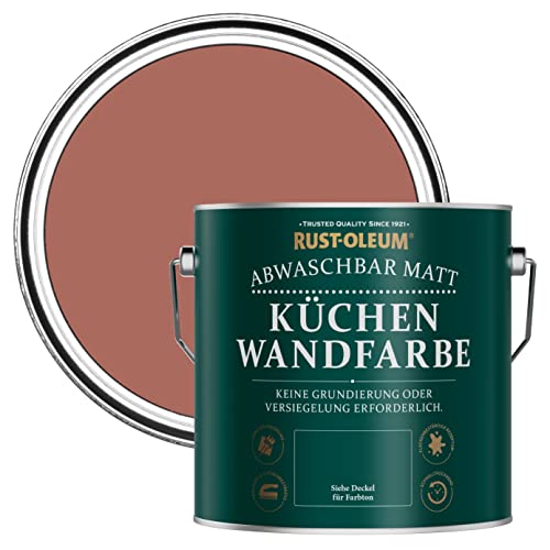 Rust-Oleum Abwaschbare Küchenwandfarbe in mattem Finish -Lachsrosa 2.5L von Rust-Oleum