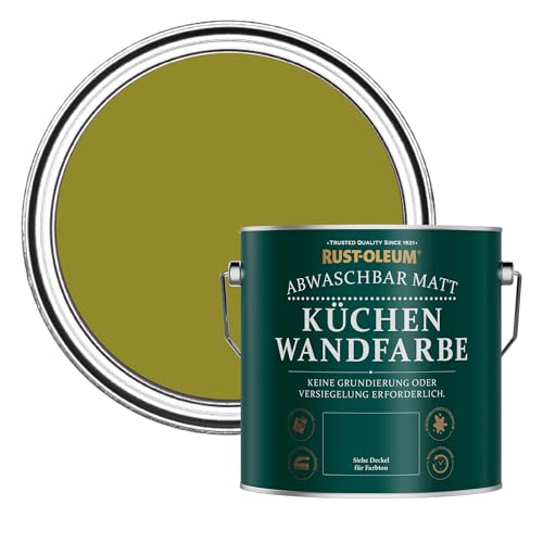 Rust-Oleum Abwaschbare Küchenwandfarbe in mattem Finish - Olive 2.5 Litres von Rust-Oleum