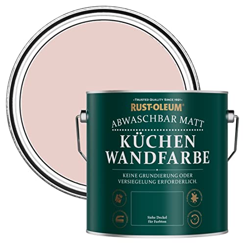 Rust-Oleum Abwaschbare Küchenwandfarbe in mattem Finish -Rosa Sekt 2.5L von Rust-Oleum