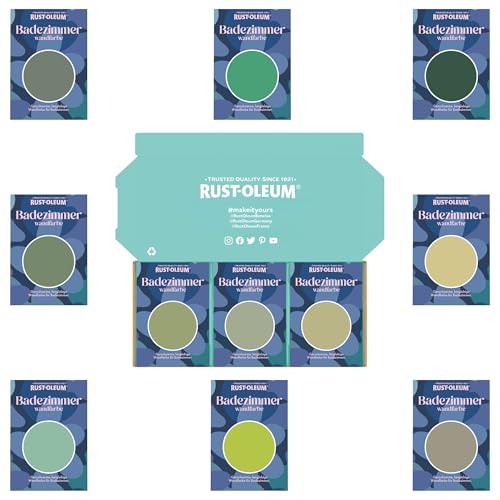 Rust-Oleum Badezimmer Wände und Decken Testerbox - Satte Grüntöne von Rust-Oleum