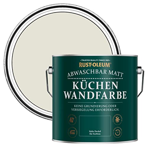 Rust-Oleum Beige Abwaschbare Küchenwandfarbe in mattem Finish - Portlandstein 2.5L von Rust-Oleum