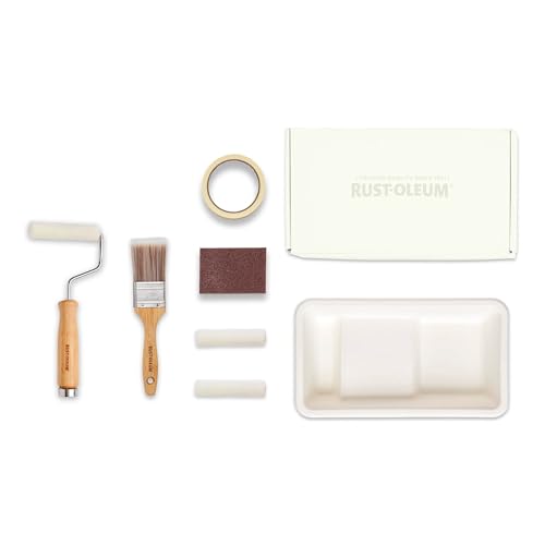 Rust-Oleum Bereit Zum Rollen - Öko-Farbset (Klein) - Badezimmerlack für Holz und Schränke Hochglanz Elegante Weißtöne von Rust-Oleum