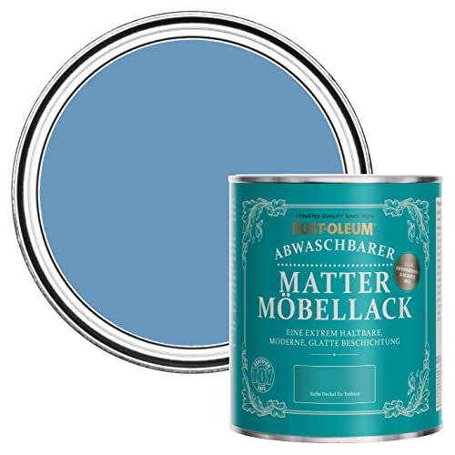 Rust-Oleum Blau Möbel- und Sockelleistenfarbe in mattem Finish - Kornblumenblau 750ml von Rust-Oleum