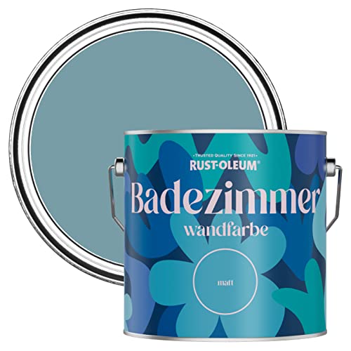 Rust-Oleum Blau Wasserabweisende Wand- und Deckenfarbe für das Badezimmer in mattem Finish - Pazifikstaat 2.5L von Rust-Oleum