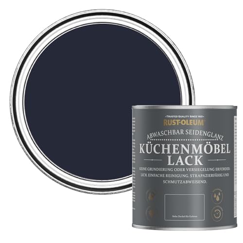 Rust-Oleum Blaue Möbelfarbe mit satiniertem Finish, geruchsarm und wasserbasiert für Holz im Innenbereich - Odyssee 750ml von Rust-Oleum